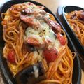 ミリオーネ's cooksnap of when they made 昔懐かしい鉄板ナポリタン.