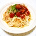＠迷子＠'s cooksnap of when they made 夏バテも怖くない！オクラとトマトの素麺.