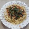 ゴザル芋's cooksnap of when they made おひとりさまの新玉と鯖味噌缶で簡単パスタ.