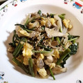 tsumug1's cooksnap of when they made ☆★舞茸と空芯菜のふわ卵中華炒め☆★.