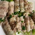 ほそばっちめぇ's cooksnap of when they made 5分で料理！簡単レンジで豆苗豚バラ巻.