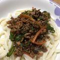 みずこは's cooksnap of when they made 美味！挽肉とピーマンのジャージャーうどん.