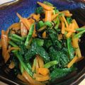 ＊chi〜ko＊'s cooksnap of when they made 小松菜と人参の塩昆布ナムル(簡単).