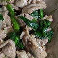 らっきー！'s cooksnap of when they made 小松菜と豚バラの中華炒め.