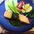 KaoP0n's cooksnap of when they made サーモンのムニエルバジルソース☆.