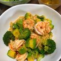 mashimaro★'s cooksnap of when they made 有頭エビとブロッコリーのオイルパスタ.