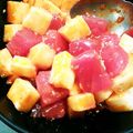 オヤジばばぁ's cooksnap of when they made ピリ辛☆マグロと長芋のユッケ風コチュ和え.