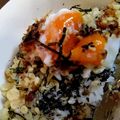 akely's cooksnap of when they made 簡単★朝食におんたまのせご飯.