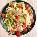 朝湖の自炊's cooksnap of when they made トマトとアボカドの生ハム冷製パスタ.