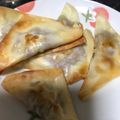 なつきよう's cooksnap of when they made 焼きワンタン&油がスッキリ！砂糖で手洗い.