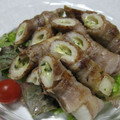 ちQっち's cooksnap of when they made 簡単ちくわの肉巻き.