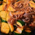 ちょえちょ's cooksnap of when they made コンニャクとズッキーニの味噌炒め.