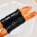 あめにゃん's cooksnap of when they made カニかまの海苔巻バター焼き.
