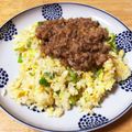 おじ☆さん's cooksnap of when they made シロさんの♪肉味噌あんかけチャーハン.