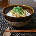 ダイナマイト漆黒's cooksnap of when they made 我が家のやわらぎメンマ納豆（丼でも）.