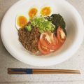 クック4N389U☆'s cooksnap of when they made ぶっかけ素麺！めかぶ・納豆でネバネバ♪.