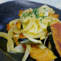 ピンクのたまご's cooksnap of when they made かぼちゃと新たま♪塩で炒めただけ.
