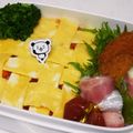 なななな♡MaMa's cooksnap of when they made お弁当に♪　かわいい格子オムライス.