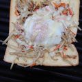 ☆彡yuki☆彡's cooksnap of when they made ごぼうサラダと卵のおかずトースト.