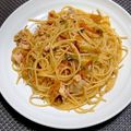 ☆あいちゃん's cooksnap of when they made 混ぜるだけ！簡単！豚キムチパスタ！.