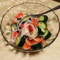 ぽんこ♡'s cooksnap of when they made トマトと蛇腹きゅうりの玉ねぎドレッシング.