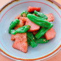 ☆３匹の子ぶた☆'s cooksnap of when they made ししとうとベーコンのごま和え.