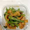 クックHD8THN☆'s cooksnap of when they made カリカリ豚こまといんげんのオイマヨソテー.