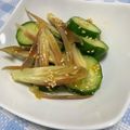 ☆さぶ☆☆'s cooksnap of when they made ＊茗荷ときゅうりのピリ辛昆布茶和え＊.