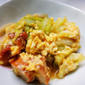 ★tatm★'s cooksnap of when they made キャベツとごぼう天の卵とじ.