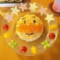 Emily☆★'s cooksnap of when they made ｱﾝﾊﾟﾝﾏﾝ2歳の誕生日ﾌﾟﾚｰﾄ.