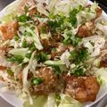 ユズハ★'s cooksnap of when they made 余った唐揚げアレンジ☆ごまマヨポン酢ダレ.