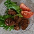 donuts★'s cooksnap of when they made 節約＊甘辛うま！鶏レバーとハツの照り焼き.