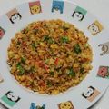 もぐ・ω・くま's cooksnap of when they made 簡単☆カニカマレタス炒飯.