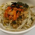 だももえ's cooksnap of when they made レンジで５分！もやしのキムチ納豆のせ.