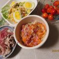 よちりん's cooksnap of when they made ノルウェーサーモンと塩レモンのポキ丼.