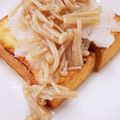 ♡こもれび♡'s cooksnap of when they made 楽チン♪厚揚げon大根おろし&なめ茸がけ.