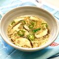 お料理ニャロメ's cooksnap of when they made とろり椎茸・オクラのかき玉コンソメスープ.