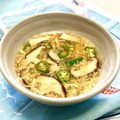 お料理ニャロメ's cooksnap of when they made とろり椎茸・オクラのかき玉コンソメスープ.