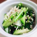 さやかろ's cooksnap of when they made ●便秘に効く☆モロヘイヤとキュウリ和え●.