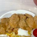 mayutaママ's cooksnap of when they made 焼肉のタレで簡単♪豚ヒレの一口ステーキ.