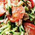 サクタ４'s cooksnap of when they made 簡単！トマトときゅうりの中華風ツナサラダ.