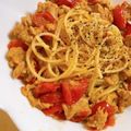 クックBRVX8O☆'s cooksnap of when they made 簡単ランチ☆トマトとツナのパスタ.