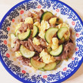 ほろぴ's cooksnap of when they made ズッキーニと豚肉のオイスターたまご炒め.