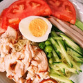 ランドセル餅's cooksnap of when they made ゆで鶏の冷やし中華 胡麻だれの作り方.