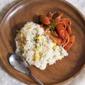 4児男子母さんの台所's cooksnap of when they made フライパン1つ☆コーンライスワンプレート.