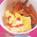 Ru★'s cooksnap of when they made 簡単ランチ♪オムナポ丼.