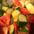ぷーさん's cooksnap of when they made トマトときゅうりの中華和え.