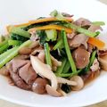 じぐろ婦人's cooksnap of when they made 小松菜と豚肉のポン酢炒め.