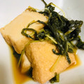 changchi's cooksnap of when they made 簡単！水菜と厚揚げのサッと煮。.