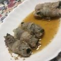 めののん's cooksnap of when they made レンジ蒸し大葉豚肉巻きぽん酢ごま油.